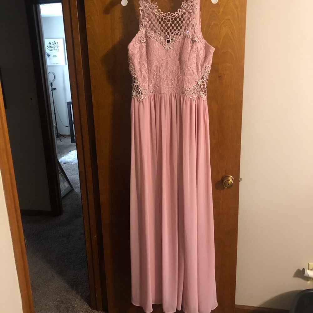 Rose colored formal dress